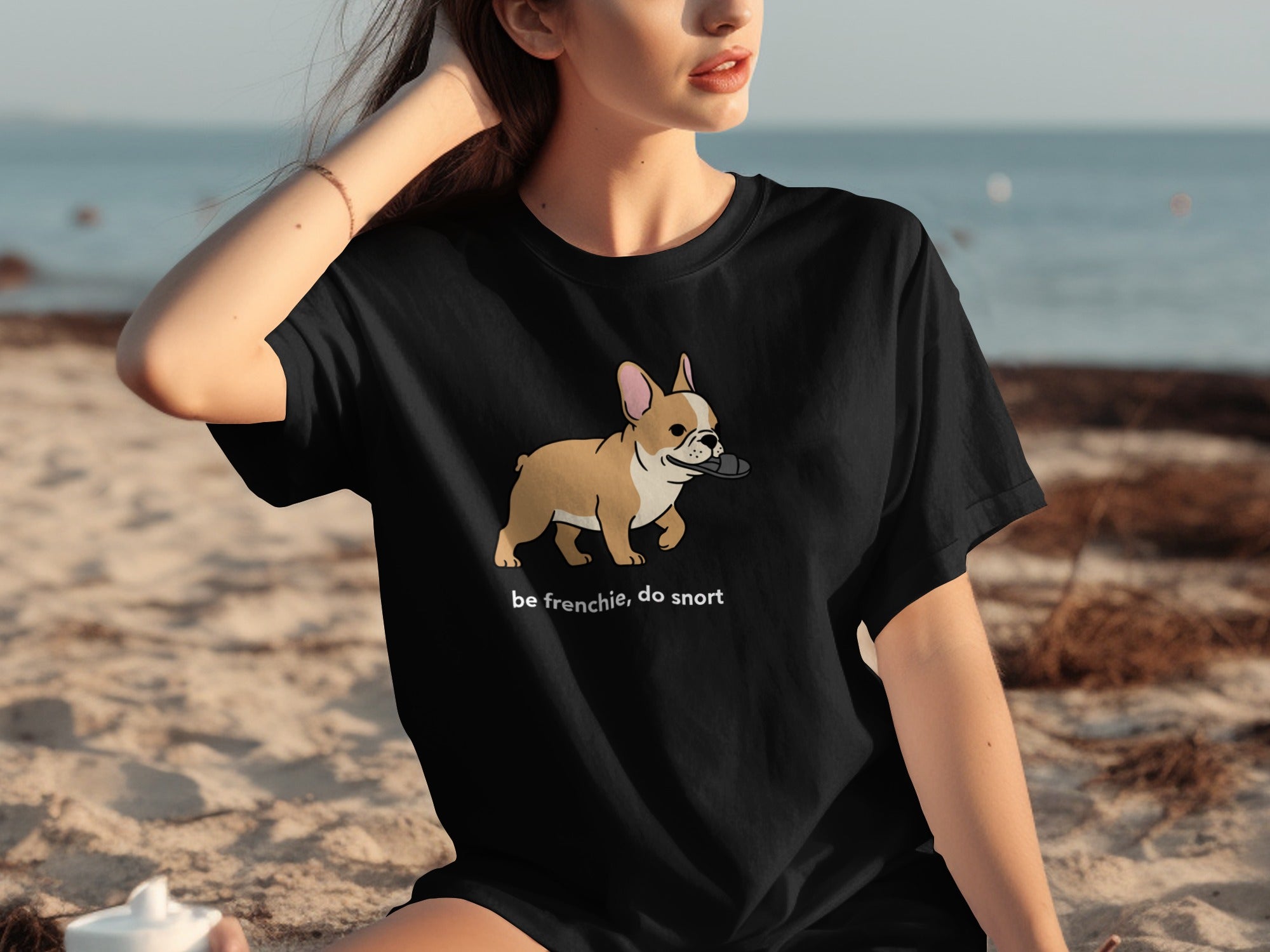 Adorable French Bulldog Theme Snort Quote T-shirt