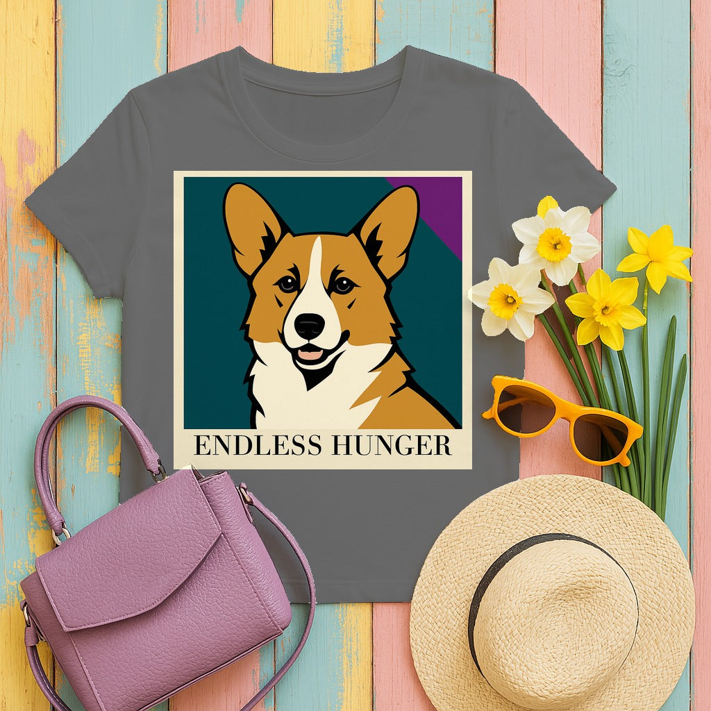 The Corgi Hunger Statement T-Shirt in Tweed