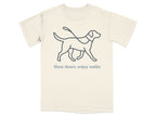 Slow down enjoy walks dog print t-shirt product