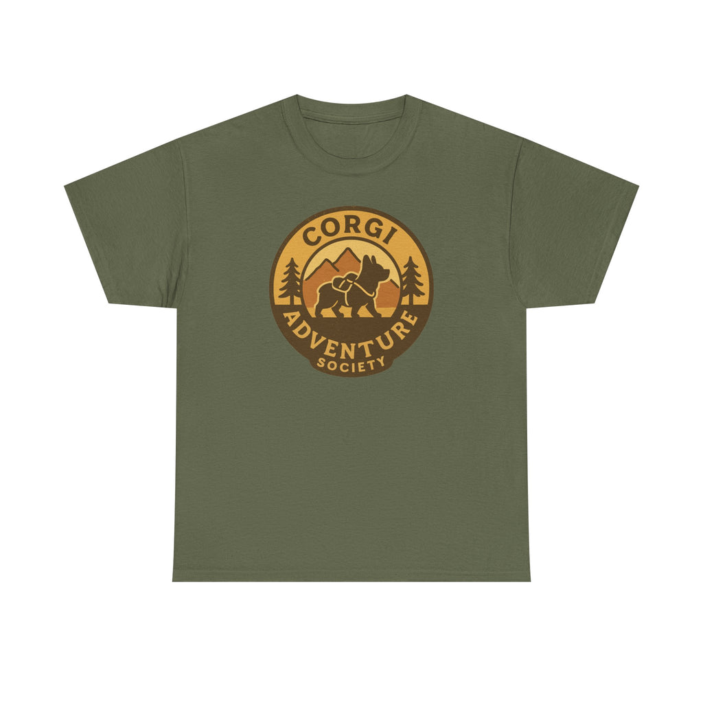 Outdoorsy Corgi Adventure Society T-Shirt