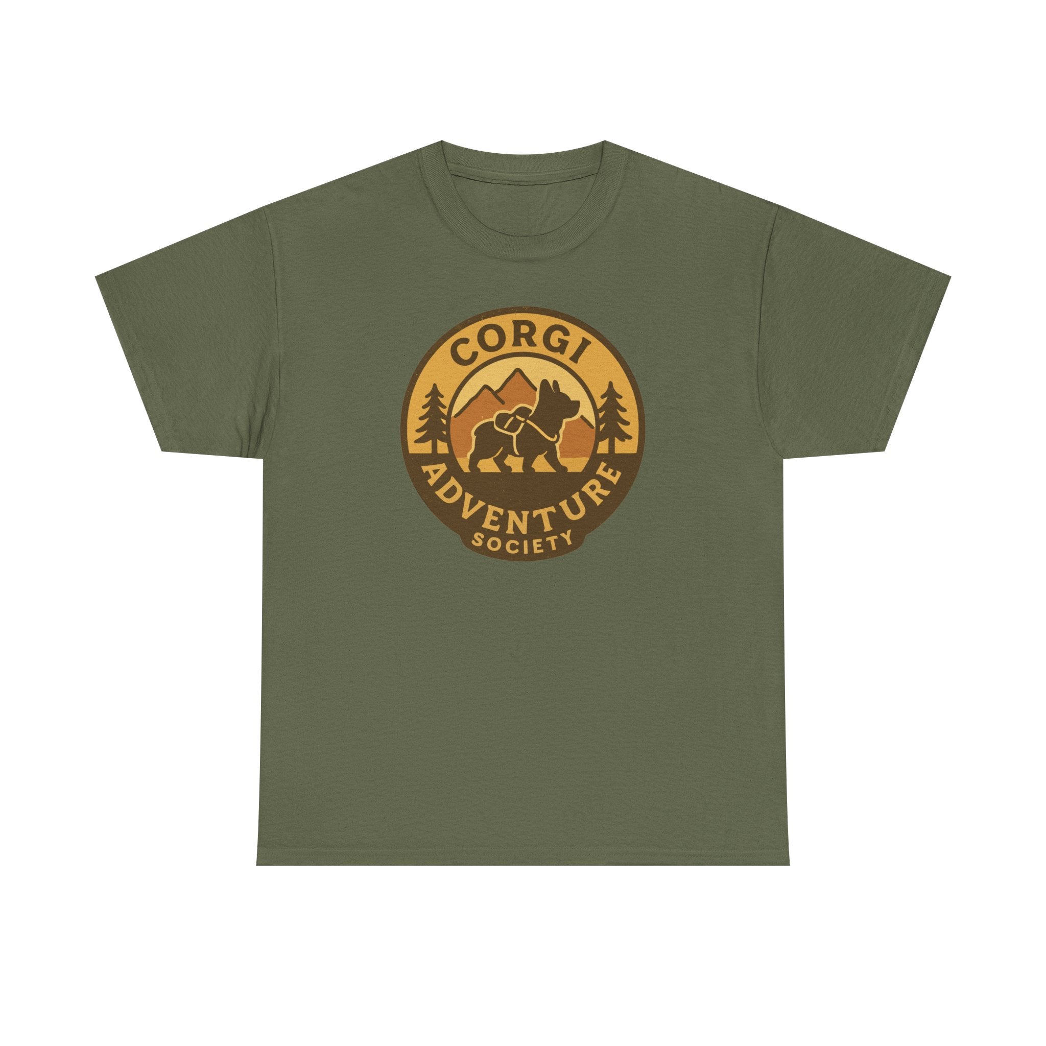 Outdoorsy Corgi Adventure Society T-Shirt