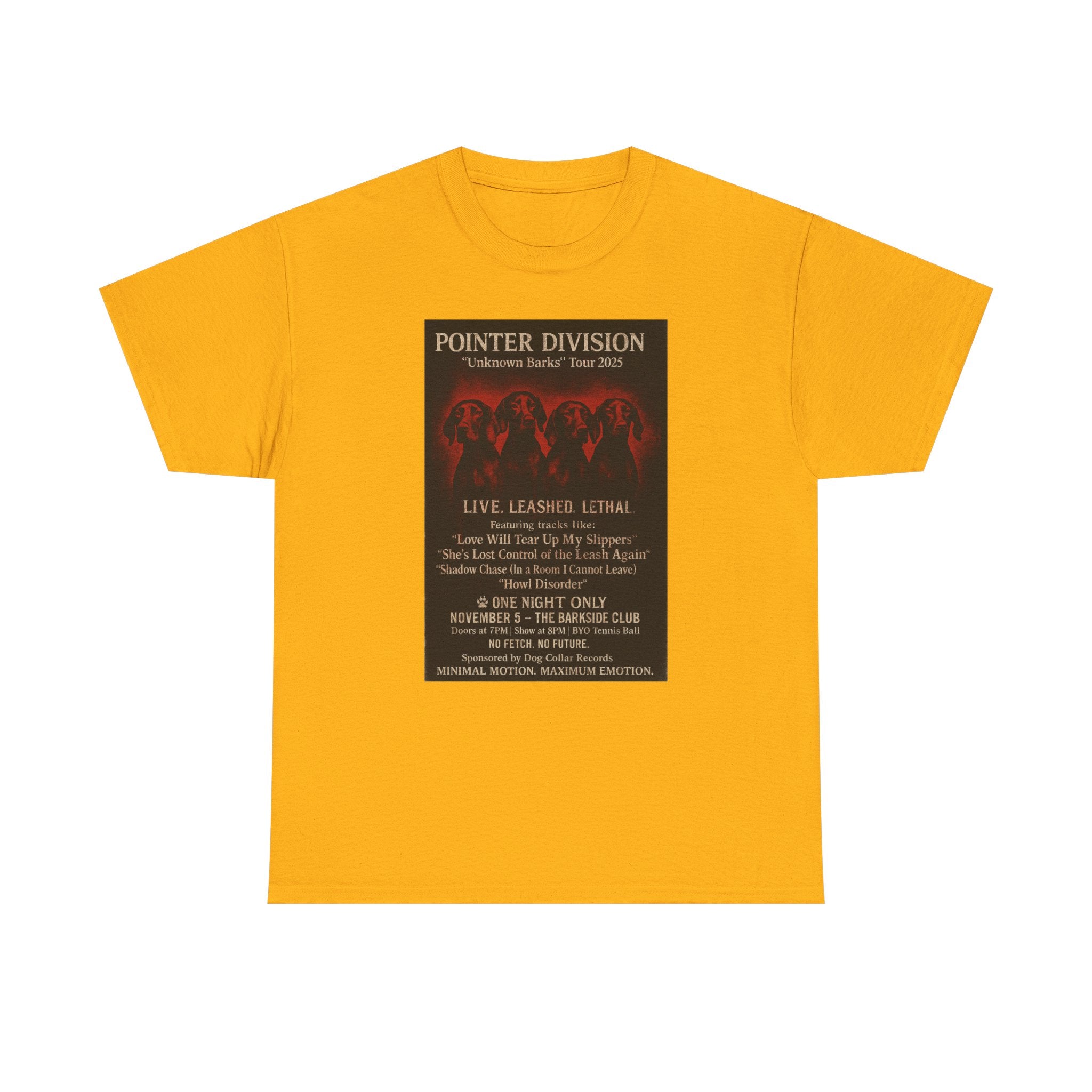Pointer Division Unknown Barks Tour 2025 Concert T-Shirt