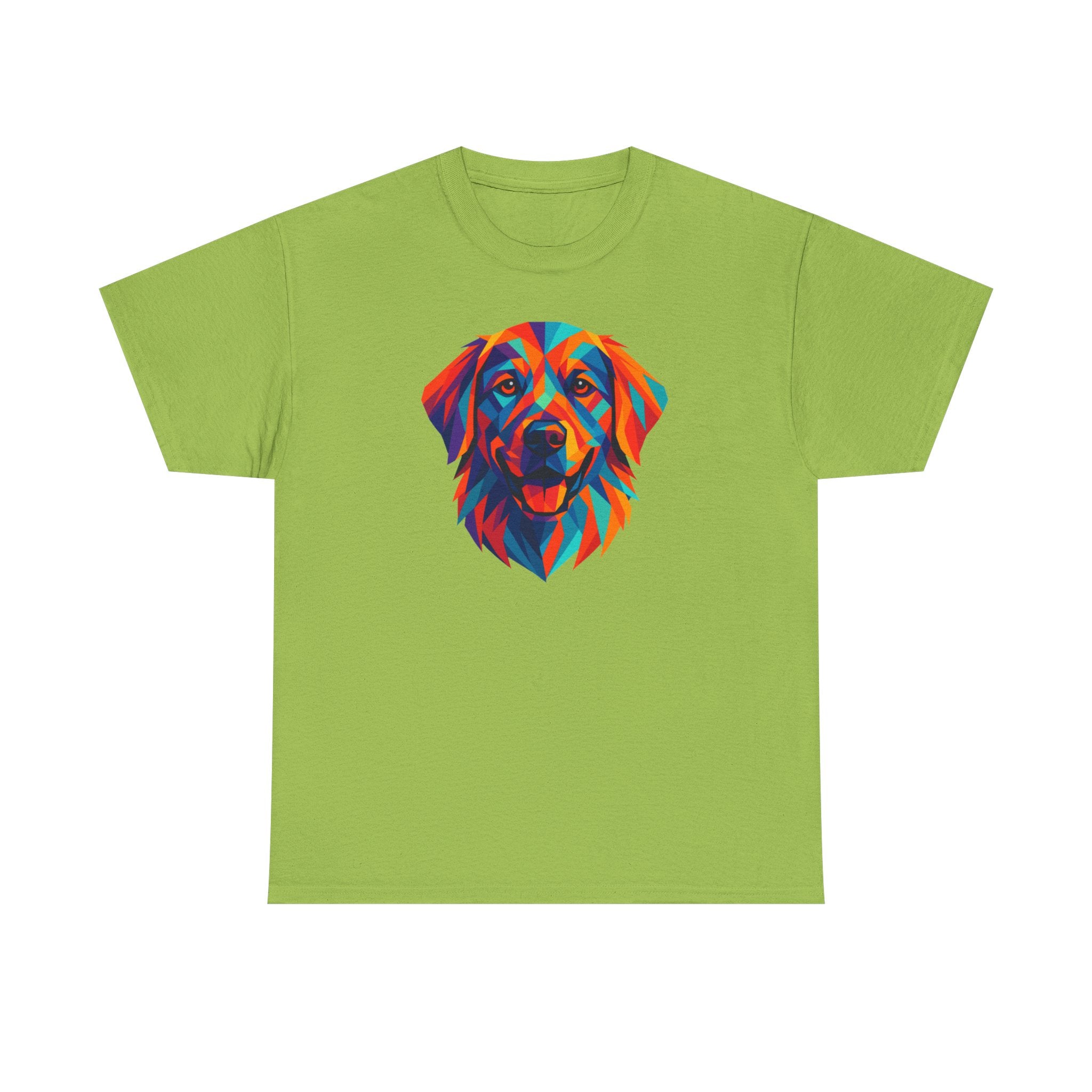Geometric Golden Retriever Dog Colorful Art T-Shirt