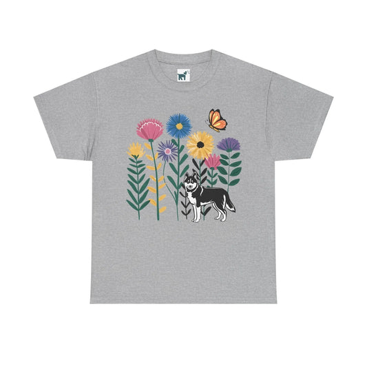 Floral Husky T Shirt Sport Grey T-shirt