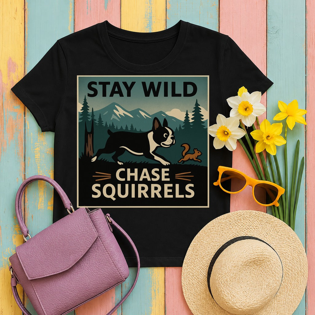 Stay Wild Boston Terrier t-shirt
