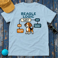 The Beagle Logic Flowchart T-Shirt in Light Blue
