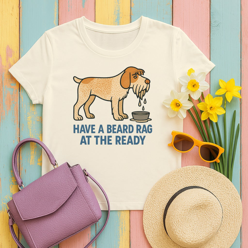 Spinone Italiano Beard Rag at the Ready Tee in Natural