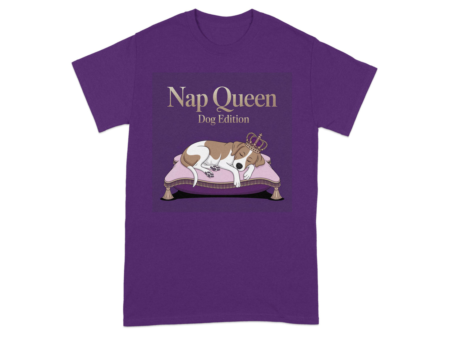 Nap Queen Dog Edition Purple Graphic Shirt product type