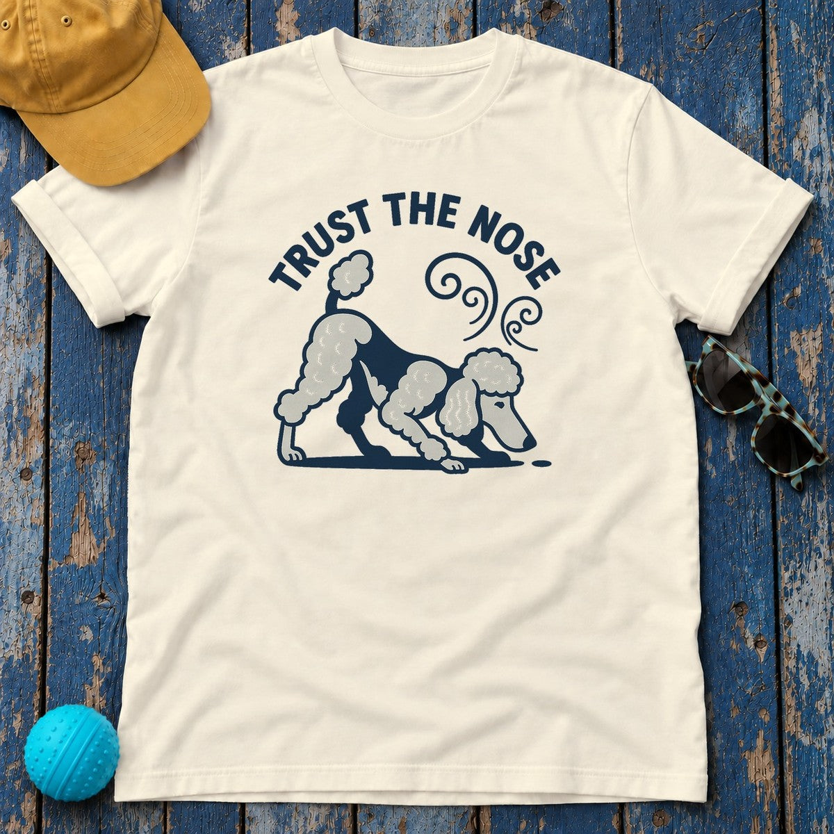 Trust The Nose Poodle Instinct T-Shirt in Natural