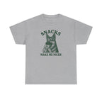 Snacks Make Me Nicer Funny German Shepherd With Donut Cute T-Shirt