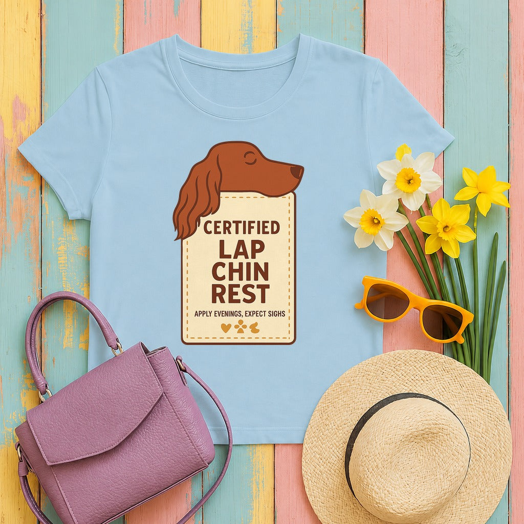 Irish Setter Certified Lap Chin Rest T-shirt in Light Blue