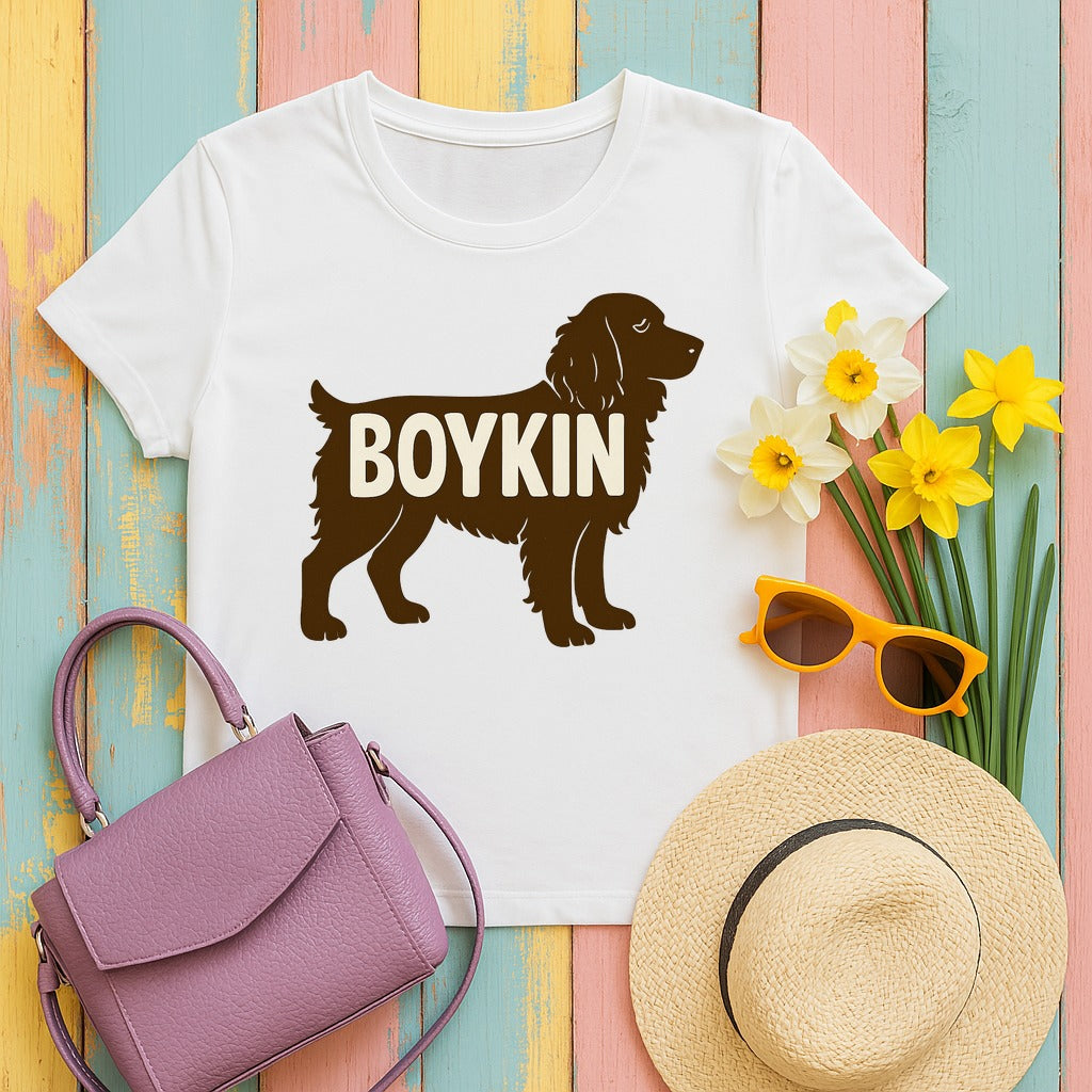 Boykin Spaniel Silhouette T-shirt in White