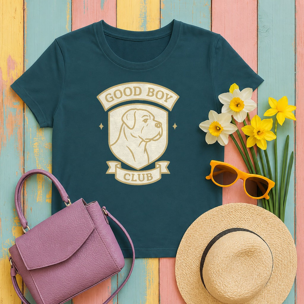 Cane Corso Good Boy Club Tee in Heather Deep Teal