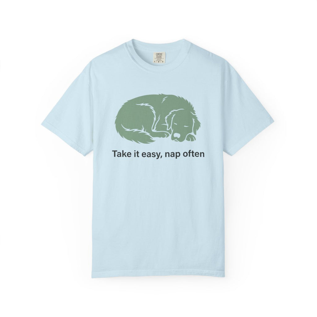 Take it easy nap often dog illustration T-shirt