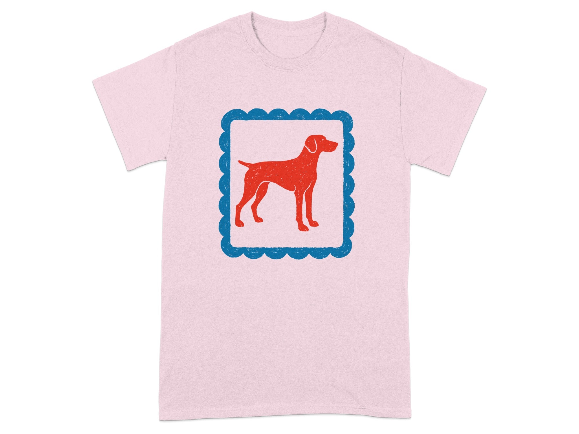 Graphic Red Dog Print Pattern T-shirt