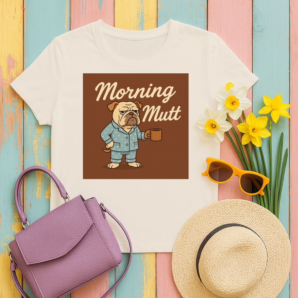 Morning Mutt Bulldog Design Casual T-shirt product
