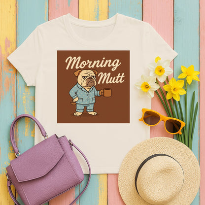 Morning Mutt Bulldog Design Casual T-shirt product