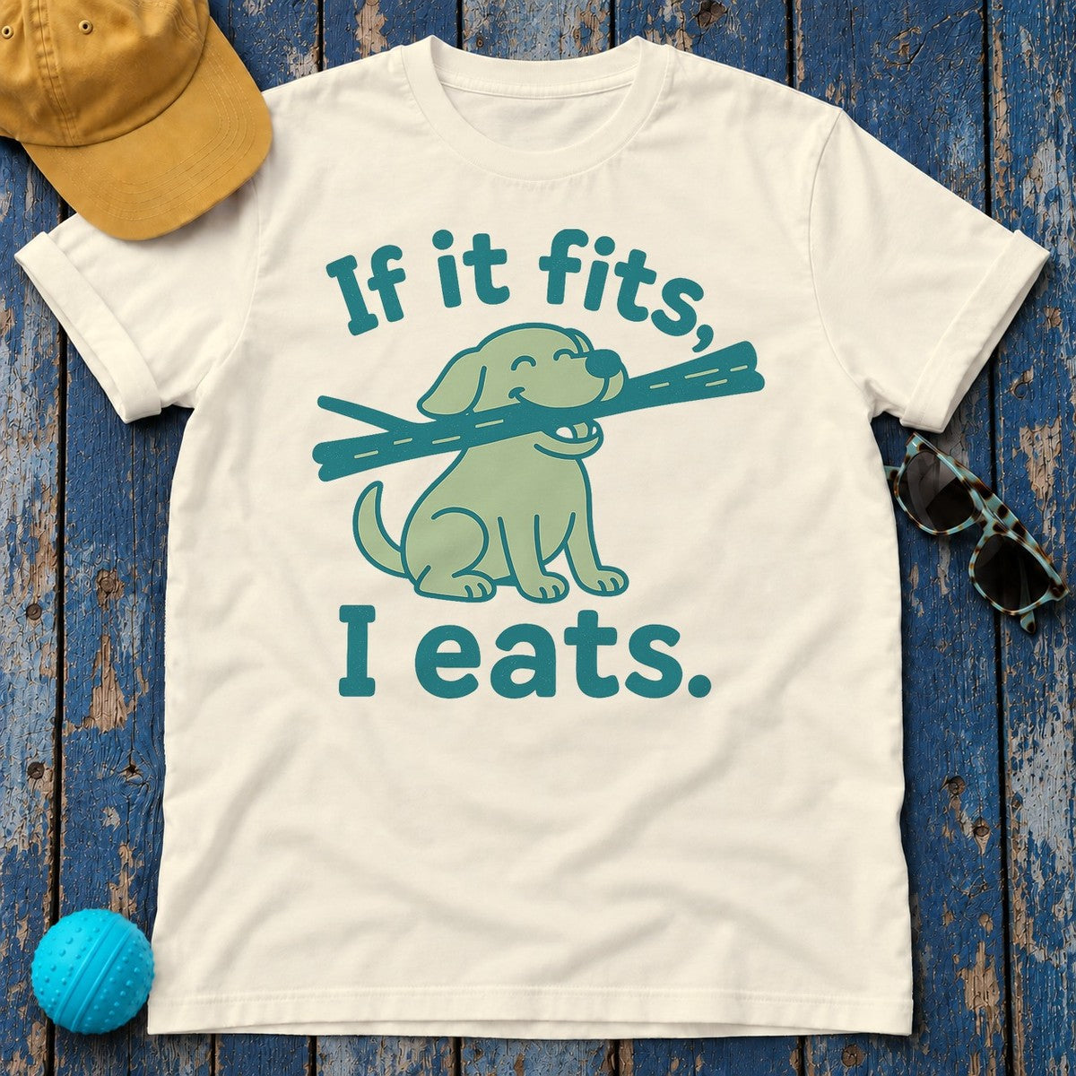 If It Fits I Eats T-Shirt in Natural