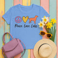 Peace Love Labs Labrador T-Shirt in Carolina Blue