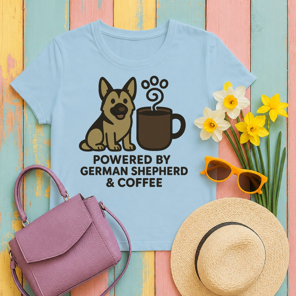 German Shepherd Coffee Power t-shirt