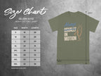 Gildan 5000 Heavy Cotton T-Shirt with size chart and graphic.