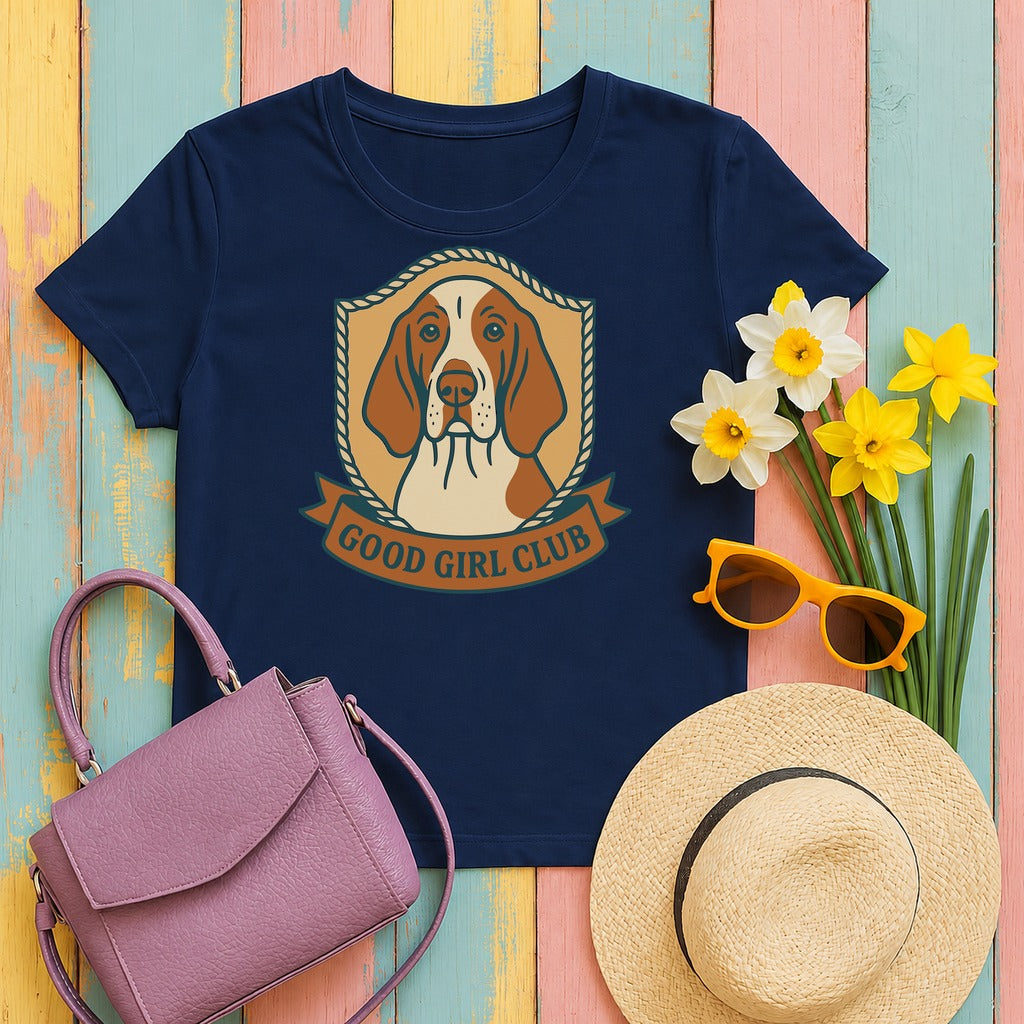 Bracco Italiano Good Girl Club Tee flat lay hero
