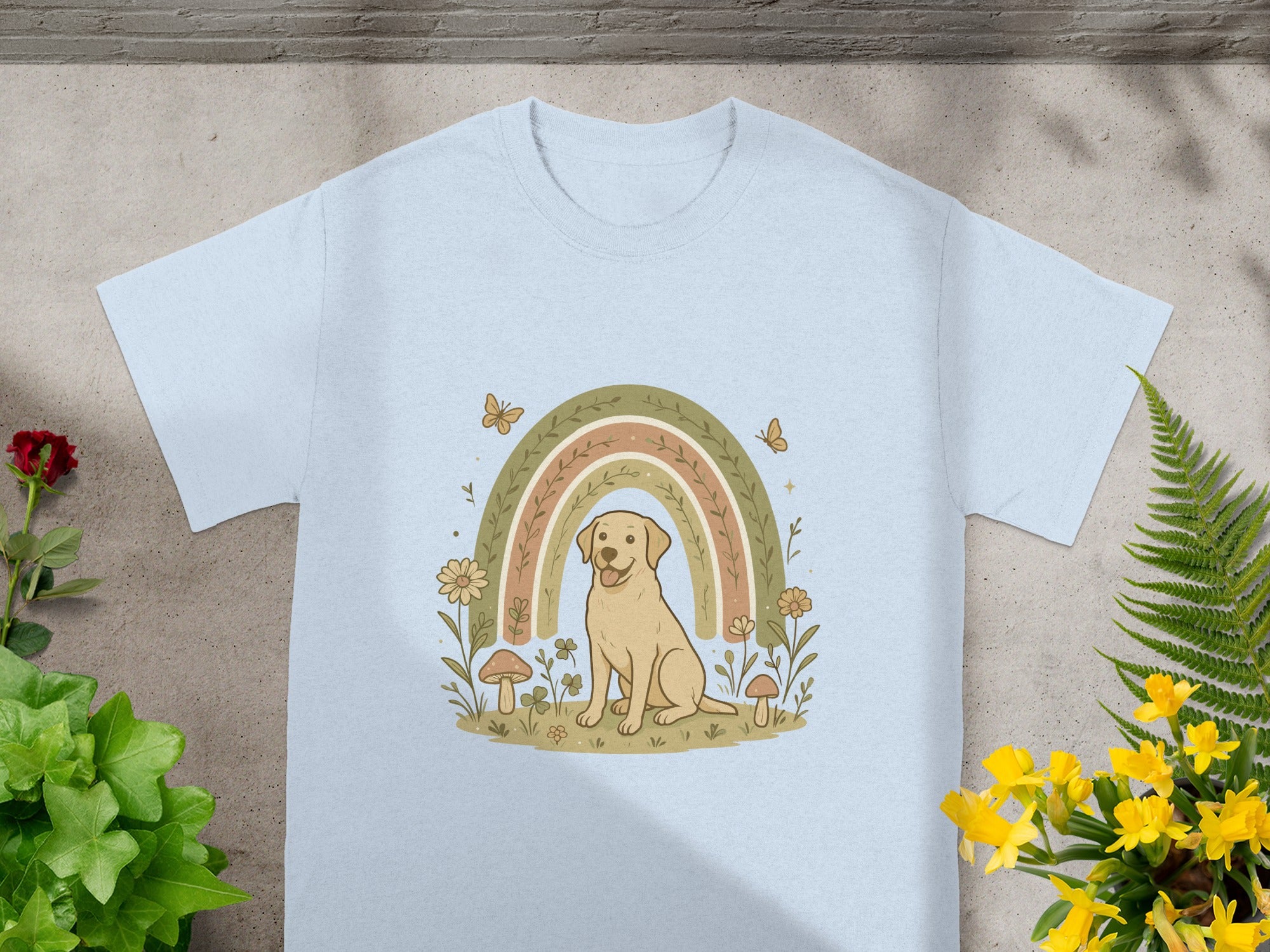 Colorful Rainbow Labrador Dog Print T-shirt product