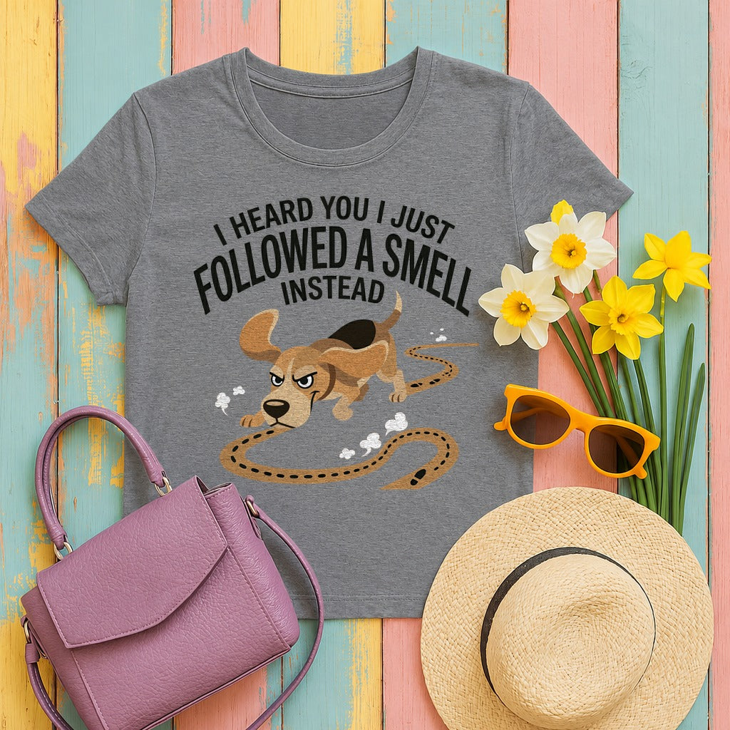 Mischievous Beagle Scent T-Shirt in Graphite Heather