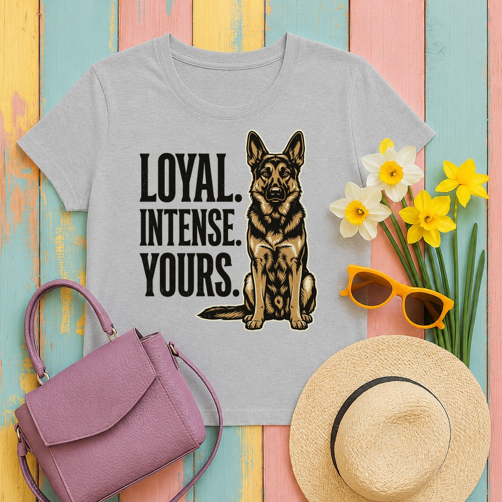 Loyal Spirit German Shepherd Graphic T-Shirt in Sport Grey