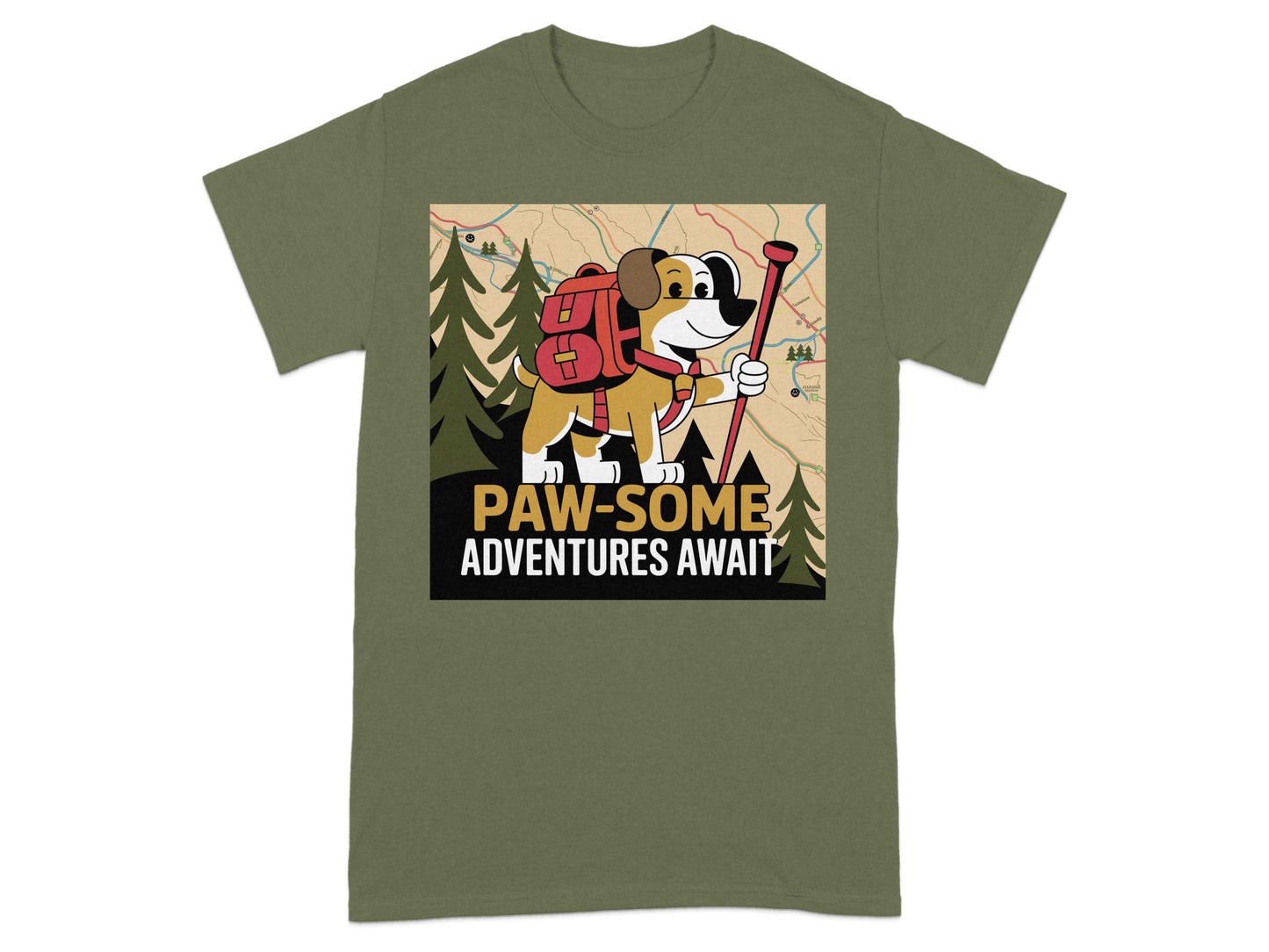 Paw-Some Adventures Await Hiking Dog T-Shirt product