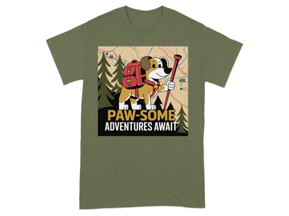 Paw-Some Adventures Await Hiking Dog T-Shirt product