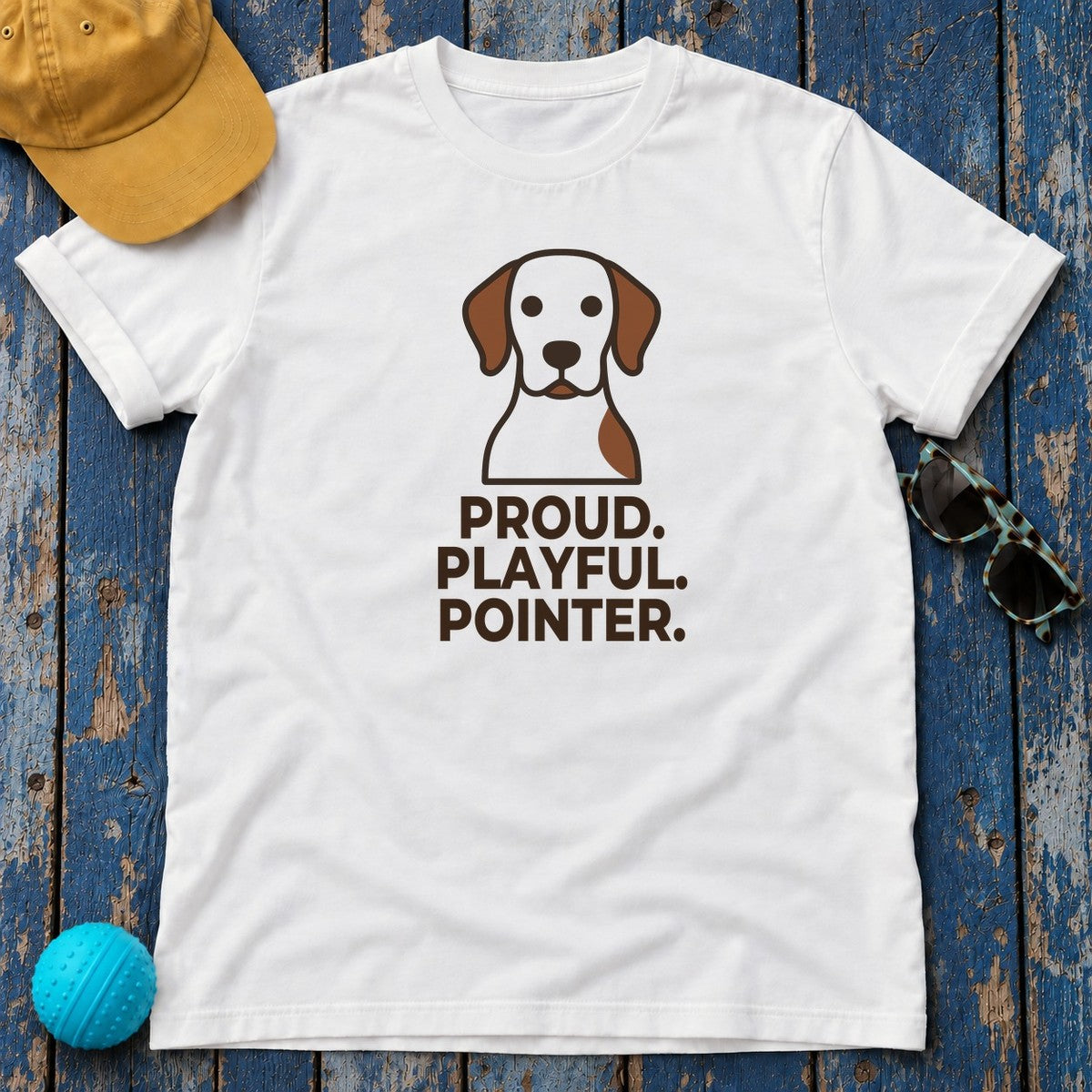 Proud. Playful. Pointer. Pointer T-Shirt in White