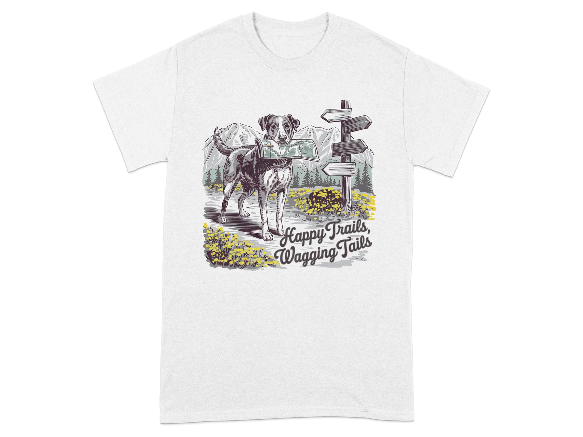 Happy Trails Wagging Tails Graphic T-Shirt product type