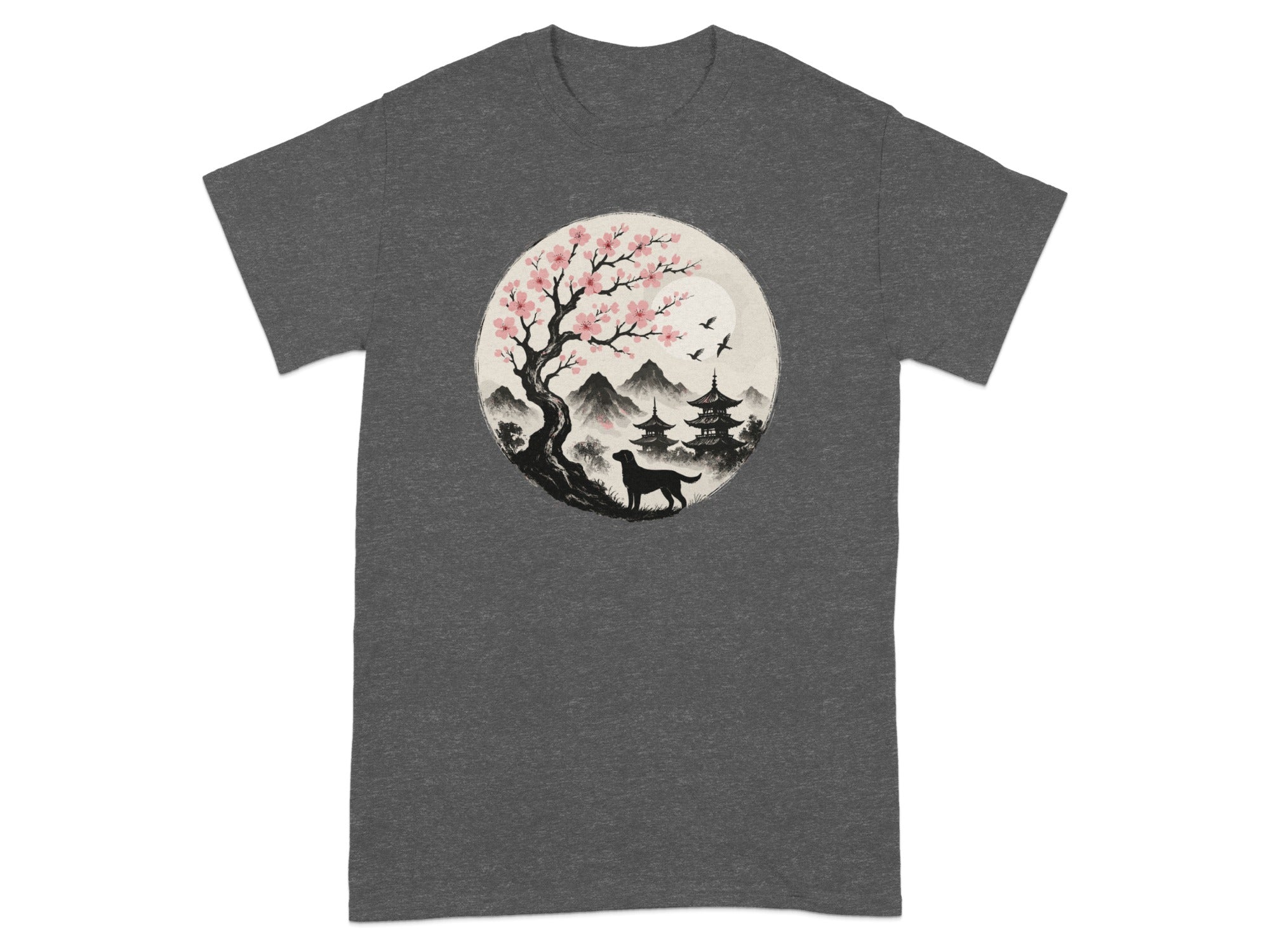 Japanese Cherry Blossom Scenery Graphic Tee