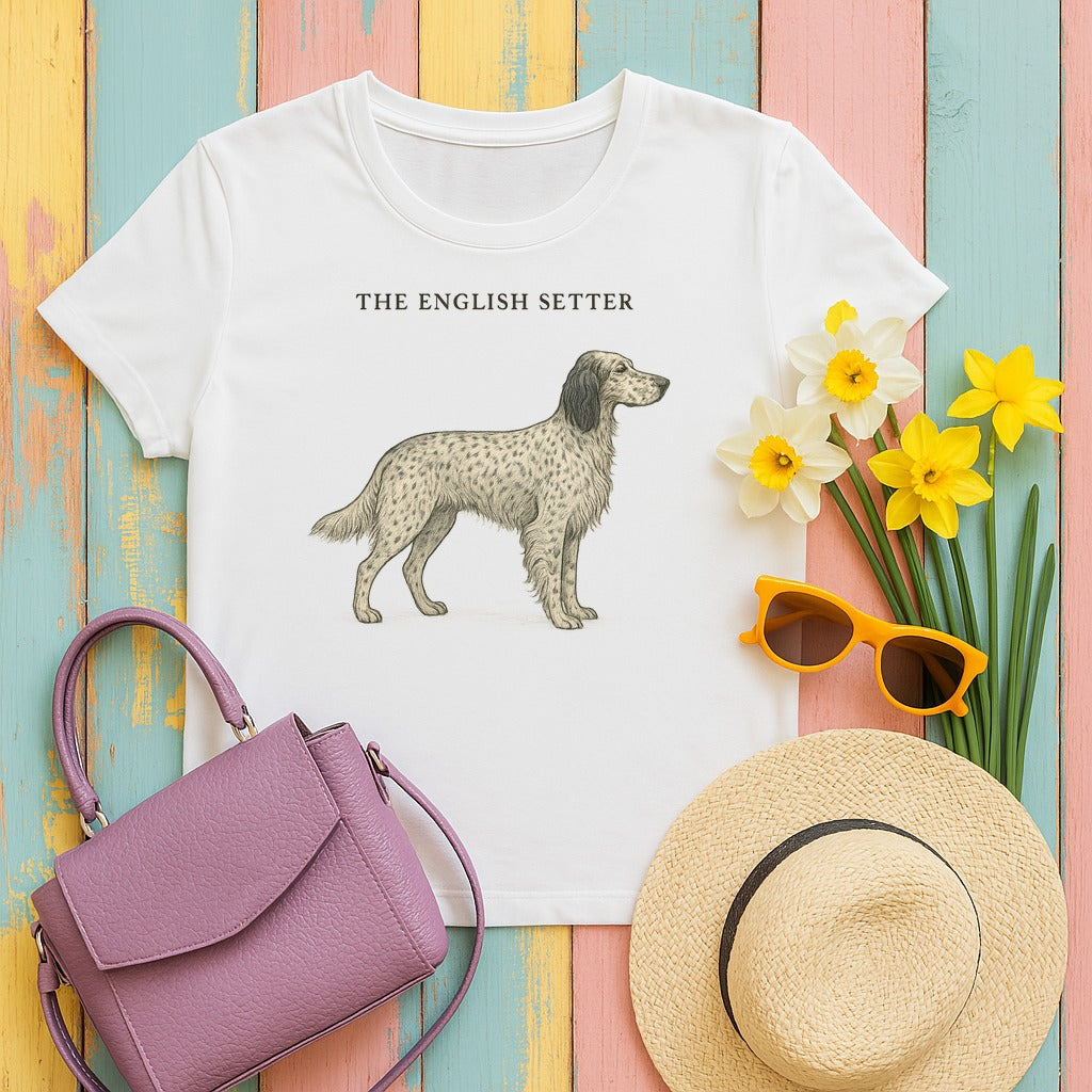 The English Setter Field Guide Tee in White