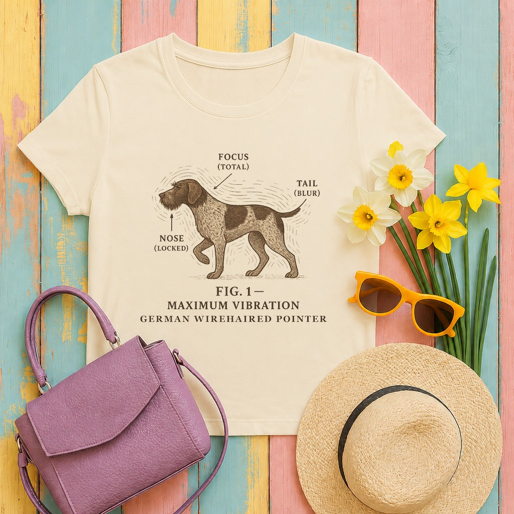 german wirehaired pointer maximum-vibration tee flat lay hero