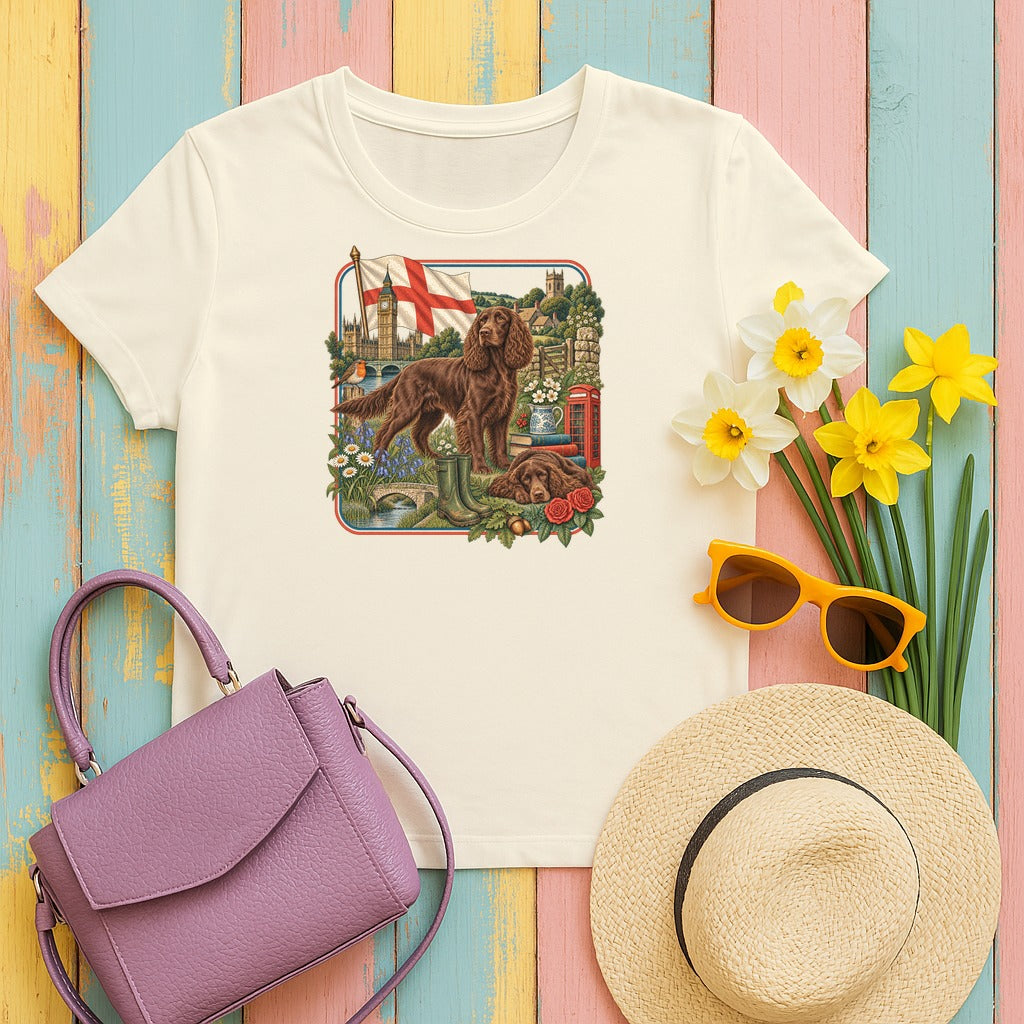 Field Spaniel England Heritage tee, Natural