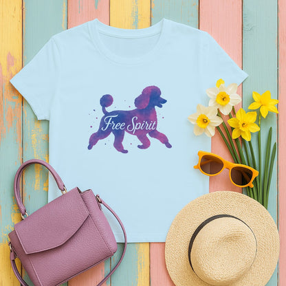 Free Spirit Poodle Graphic Design T-shirt product type