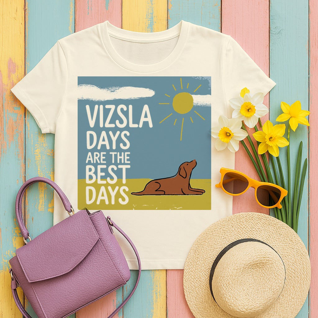 Vizsla Days Best Days Graphic T-shirt in Natural