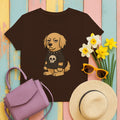 Goth Punk Golden Retriever In Skull Shirt T-Shirt in Dark Chocolate