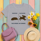 American Water Spaniel two speeds tee flat lay
