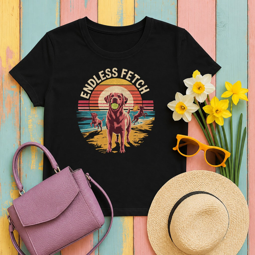Endless Fetch Dog Lovers Labrador T-Shirt in Black