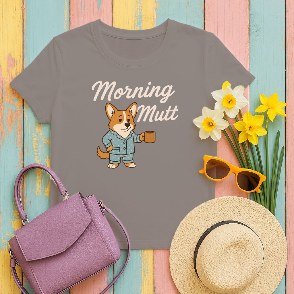 Morning Mutt Dog with Coffee Cartoon Character product type