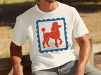 Poodle Graphic Print Short Sleeve T-shirt for Men