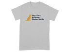 Grey t-shirt with a German Shepherd graphic and "Sorry I Can't. My German Shepherd Said No." text.