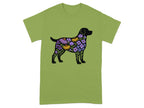 Labrador Dog with Floral Design Graphic Tee
