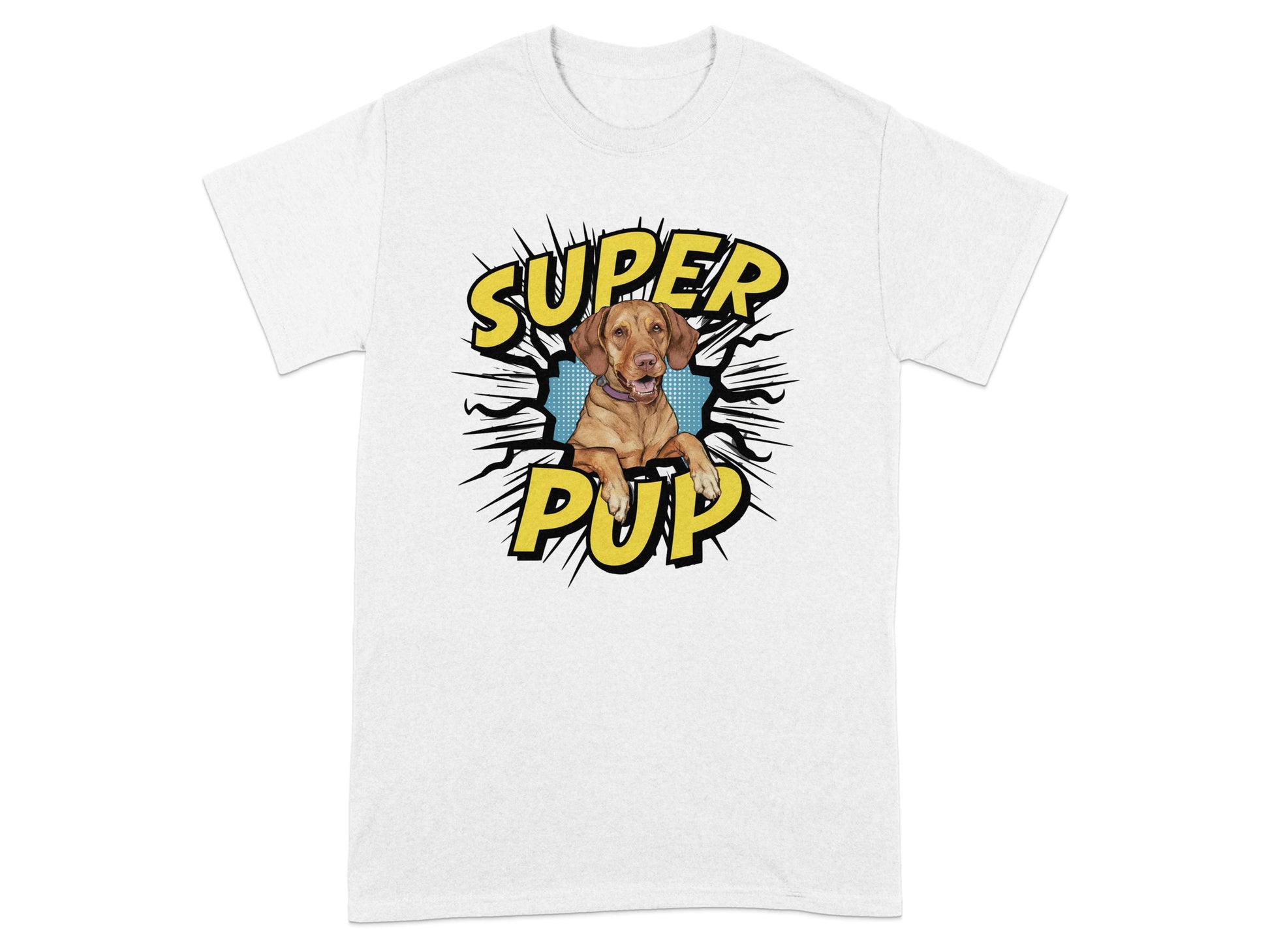 Fun Super Pup Graphic Design Tee shirt product type