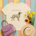 english setter field-guide-portrait tee flat lay hero