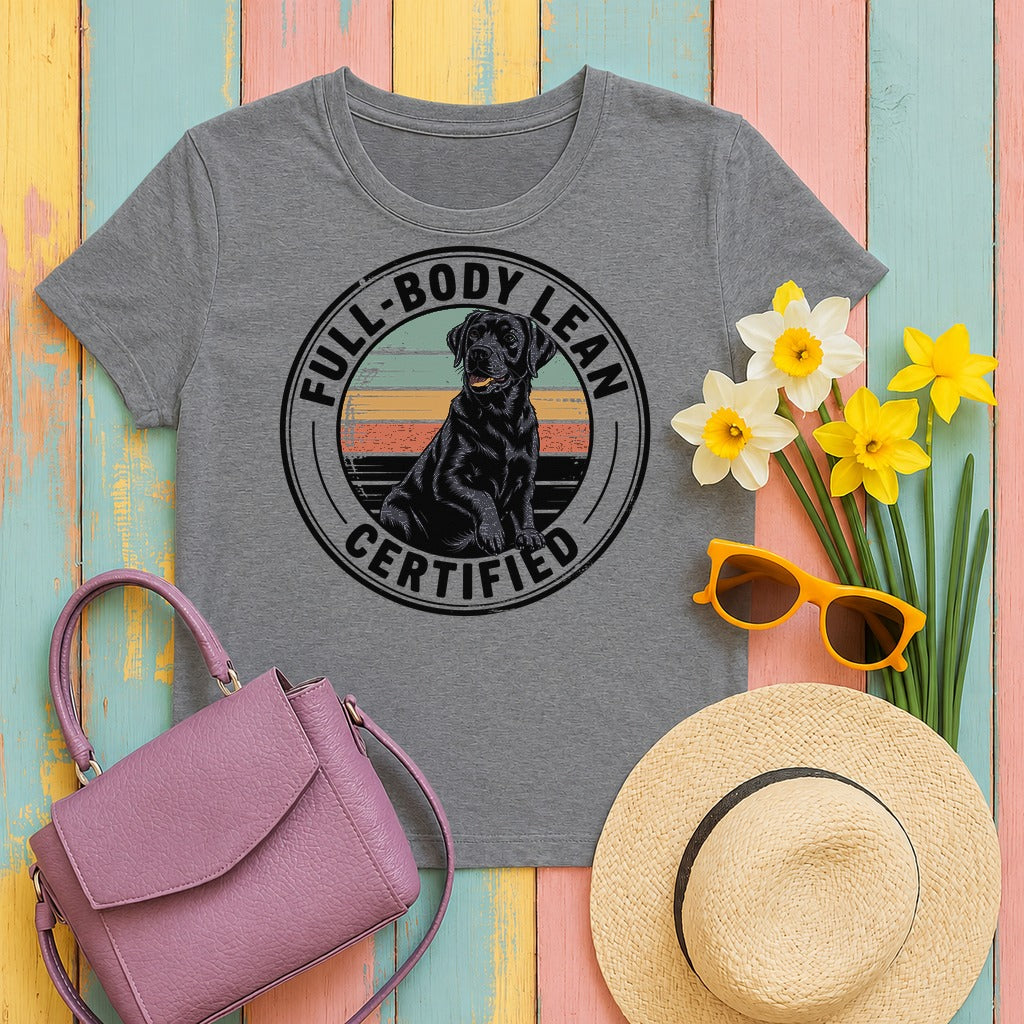 w4hero full-body-lean-certified-black-labrador-t-shirt tee flat lay hero v8