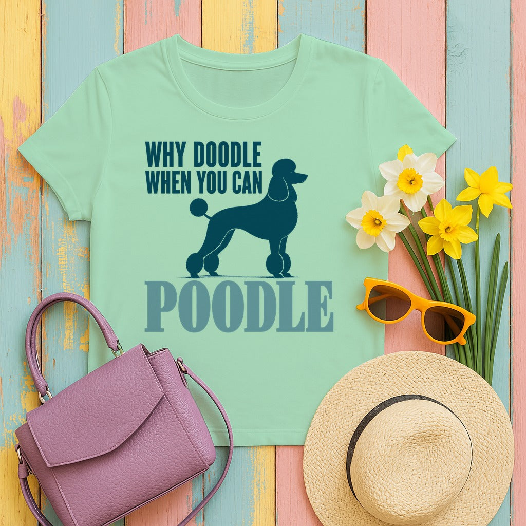 Poodle Perfection T-shirt in Mint Green